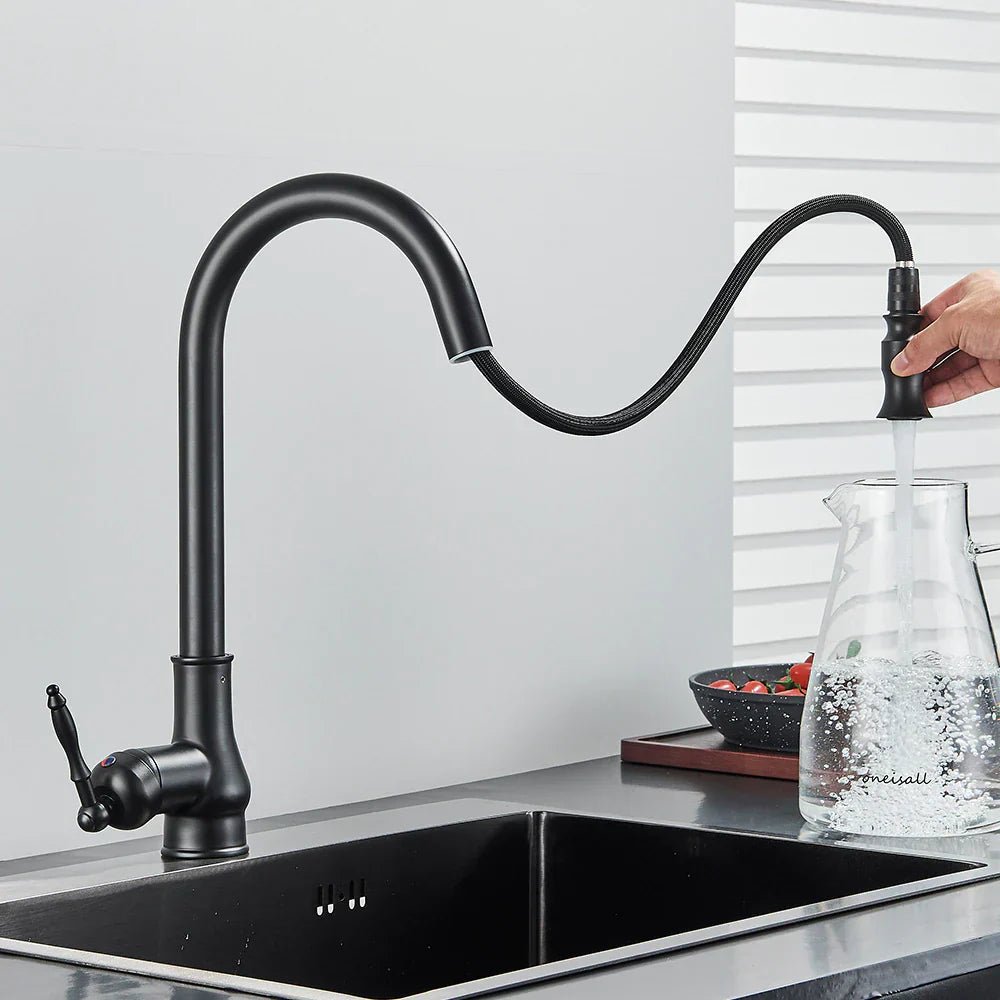 KITCHFLOW – Antique Bronze Pull-Out Kitchen Faucet with Touch Sensor