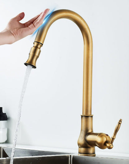 KITCHFLOW – Antique Bronze Pull-Out Kitchen Faucet with Touch Sensor