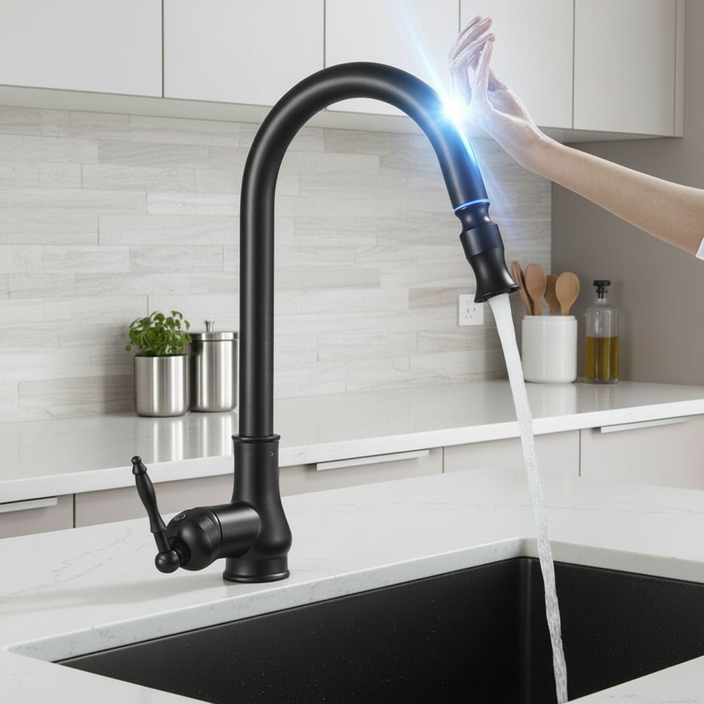 KITCHFLOW – Antique Bronze Pull-Out Kitchen Faucet with Touch Sensor