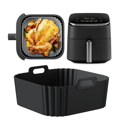 KITCHLUX – Silicone Air Fryer Liners for Clean, Non-Stick Cooking