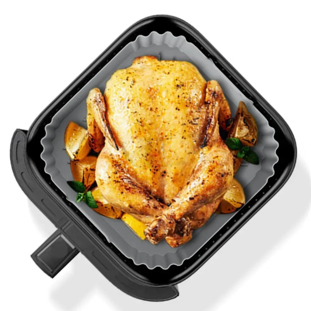 KITCHLUX – Silicone Air Fryer Liners for Clean, Non-Stick Cooking