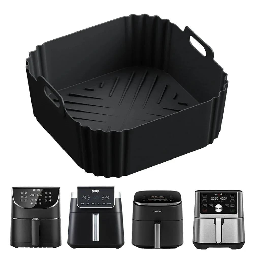KITCHLUX – Silicone Air Fryer Liners for Clean, Non-Stick Cooking