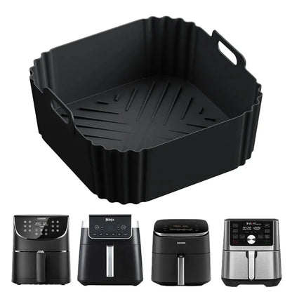 KITCHLUX – Silicone Air Fryer Liners for Clean, Non-Stick Cooking