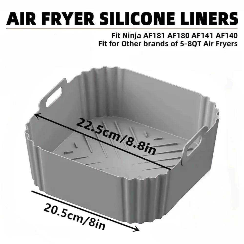 KITCHLUX – Silicone Air Fryer Liners for Clean, Non-Stick Cooking