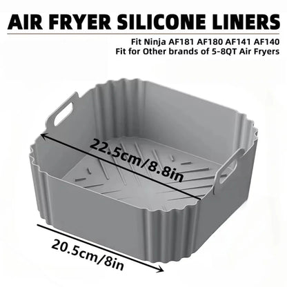 KITCHLUX – Silicone Air Fryer Liners for Clean, Non-Stick Cooking