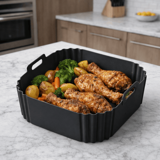 KITCHLUX – Silicone Air Fryer Liners for Clean, Non-Stick Cooking