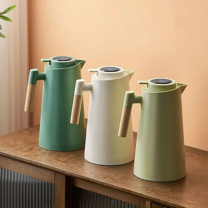 Lattea – Thermal Jug with Temperature Display, Leak-Proof Design & Wooden Handle