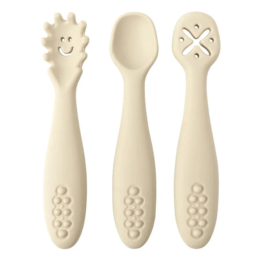 LEARN2EAT – Silicone Utensils Set for Babies & Toddlers (Spoon, Fork & Knife)