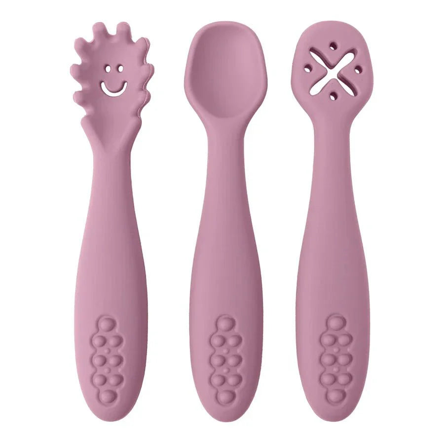 LEARN2EAT – Silicone Utensils Set for Babies & Toddlers (Spoon, Fork & Knife)