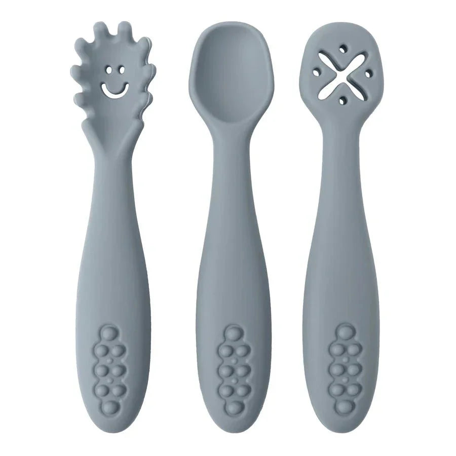 LEARN2EAT – Silicone Utensils Set for Babies & Toddlers (Spoon, Fork & Knife)