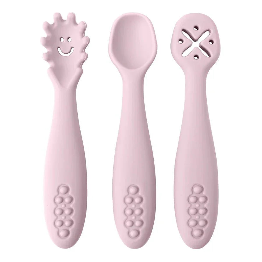 LEARN2EAT – Silicone Utensils Set for Babies & Toddlers (Spoon, Fork & Knife)