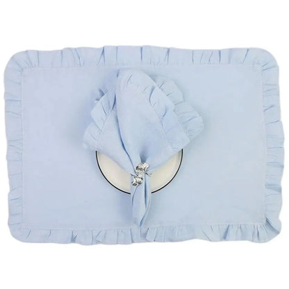 LINENBLOOM – Handcrafted Linen Napkin with Soft Ruffle Edge