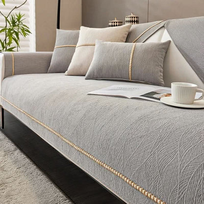 LinenLux Sofa Cover – Elegant Linen Look Protection for Clean and Stylish Living Rooms