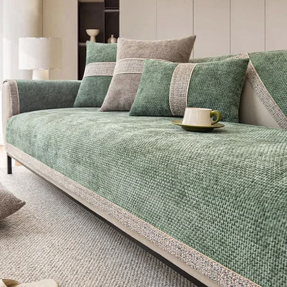 LinenLux Sofa Cover – Elegant Linen Look Protection for Clean and Stylish Living Rooms