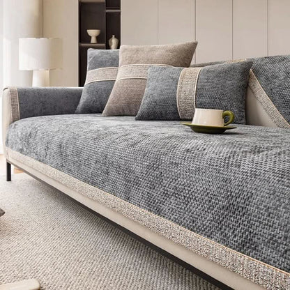 LinenLux Sofa Cover – Elegant Linen Look Protection for Clean and Stylish Living Rooms