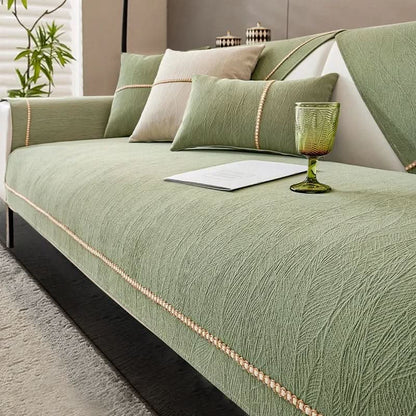 LinenLux Sofa Cover – Elegant Linen Look Protection for Clean and Stylish Living Rooms