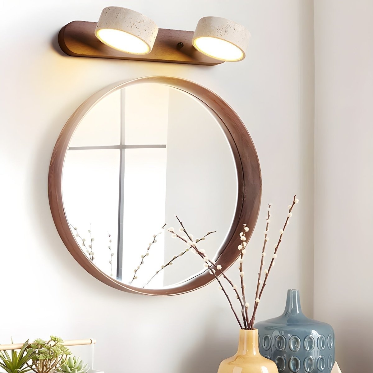 LUMÉNE – Travertine LED Wall Sconce for Architectural Luxury