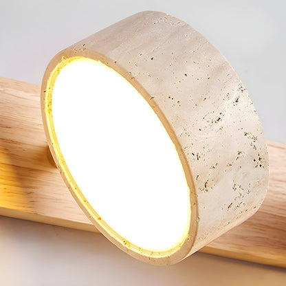 LUMÉNE – Travertine LED Wall Sconce for Architectural Luxury