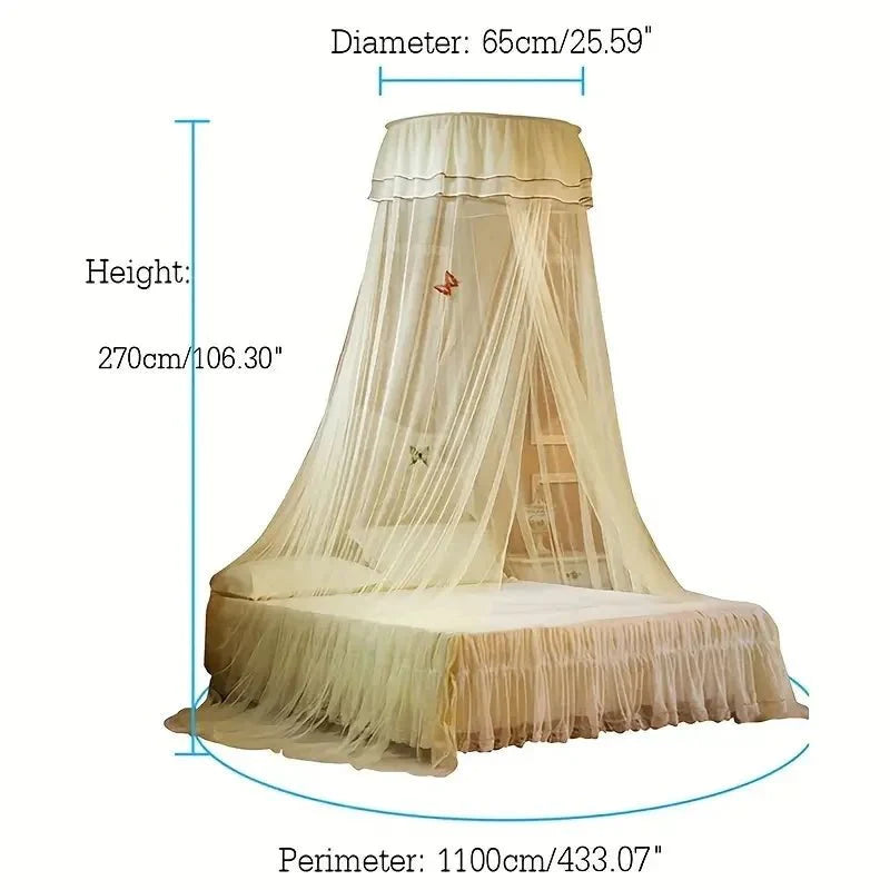 LUMIPRINCESS – Elegant Dome Mosquito Net with Luminous Butterfly Decor