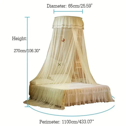 LUMIPRINCESS – Elegant Dome Mosquito Net with Luminous Butterfly Decor