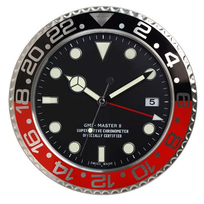 LUMORA - Modern Silent Wall Clock  Luminous stainless steel clock with battery-operated precision
