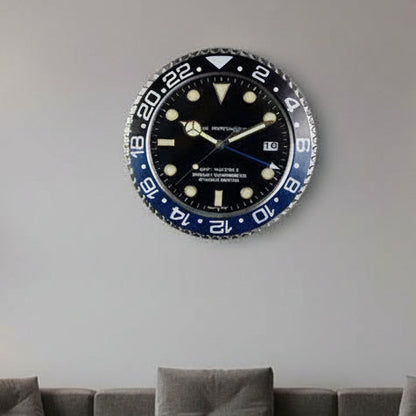 LUMORA - Modern Silent Wall Clock  Luminous stainless steel clock with battery-operated precision