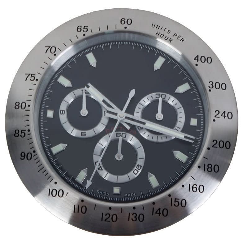 LUMORA - Modern Silent Wall Clock  Luminous stainless steel clock with battery-operated precision