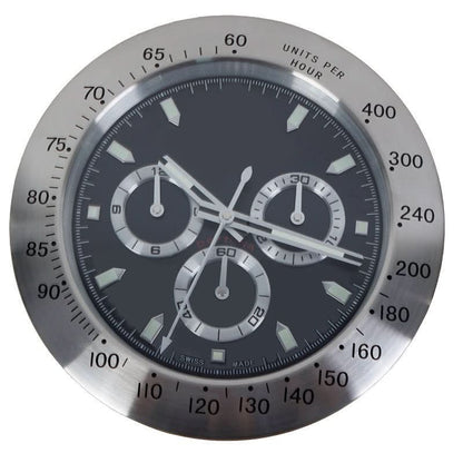 LUMORA - Modern Silent Wall Clock  Luminous stainless steel clock with battery-operated precision