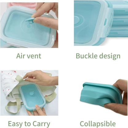 LUNCHFOLD – Collapsible Silicone BPA-Free Food Lunch Box Set