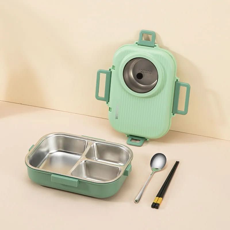 LUNCHMATE – Stainless Steel Lunch Box with 3 Compartments for Fresh & Organized Meals