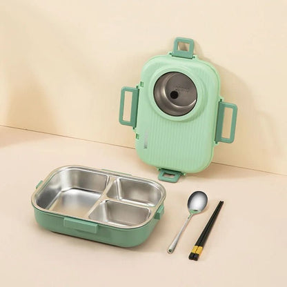LUNCHMATE – Stainless Steel Lunch Box with 3 Compartments for Fresh & Organized Meals
