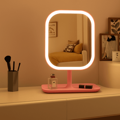 MAKEGLOW LUXTAP – LED Vanity Mirror with Touch Control & 3 Light Modes