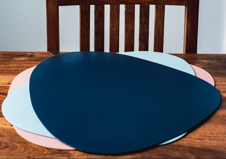 MATELLE – Heat-Resistant PU Leather Placemat & Coaster Set for Elegant Dining