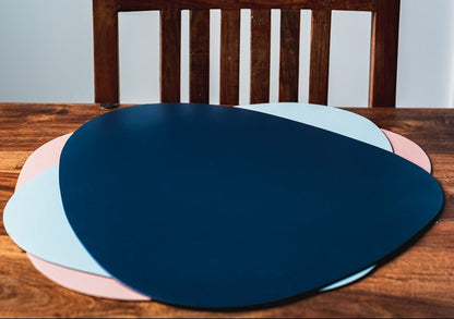MATELLE – Heat-Resistant PU Leather Placemat & Coaster Set for Elegant Dining