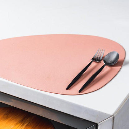 MATELLE – Heat-Resistant PU Leather Placemat & Coaster Set for Elegant Dining