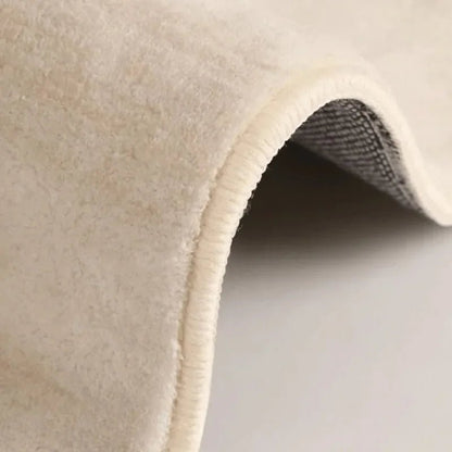MINIMALIA – Abstract Cream Area Rug with Irregular Edges, Non-Slip Soft Mat