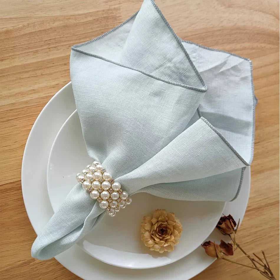 NATURALTHREAD – Elegant 100% Linen Table Napkins for Effortless Dining