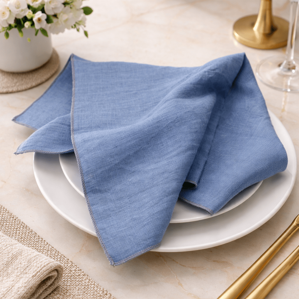 NATURALTHREAD – Elegant 100% Linen Table Napkins for Effortless Dining