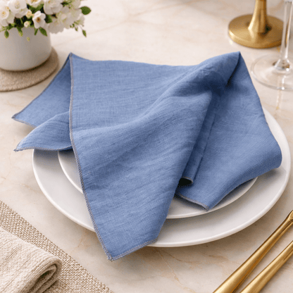 NATURALTHREAD – Elegant 100% Linen Table Napkins for Effortless Dining