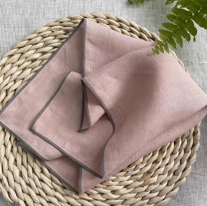 NATURALTHREAD – Elegant 100% Linen Table Napkins for Effortless Dining