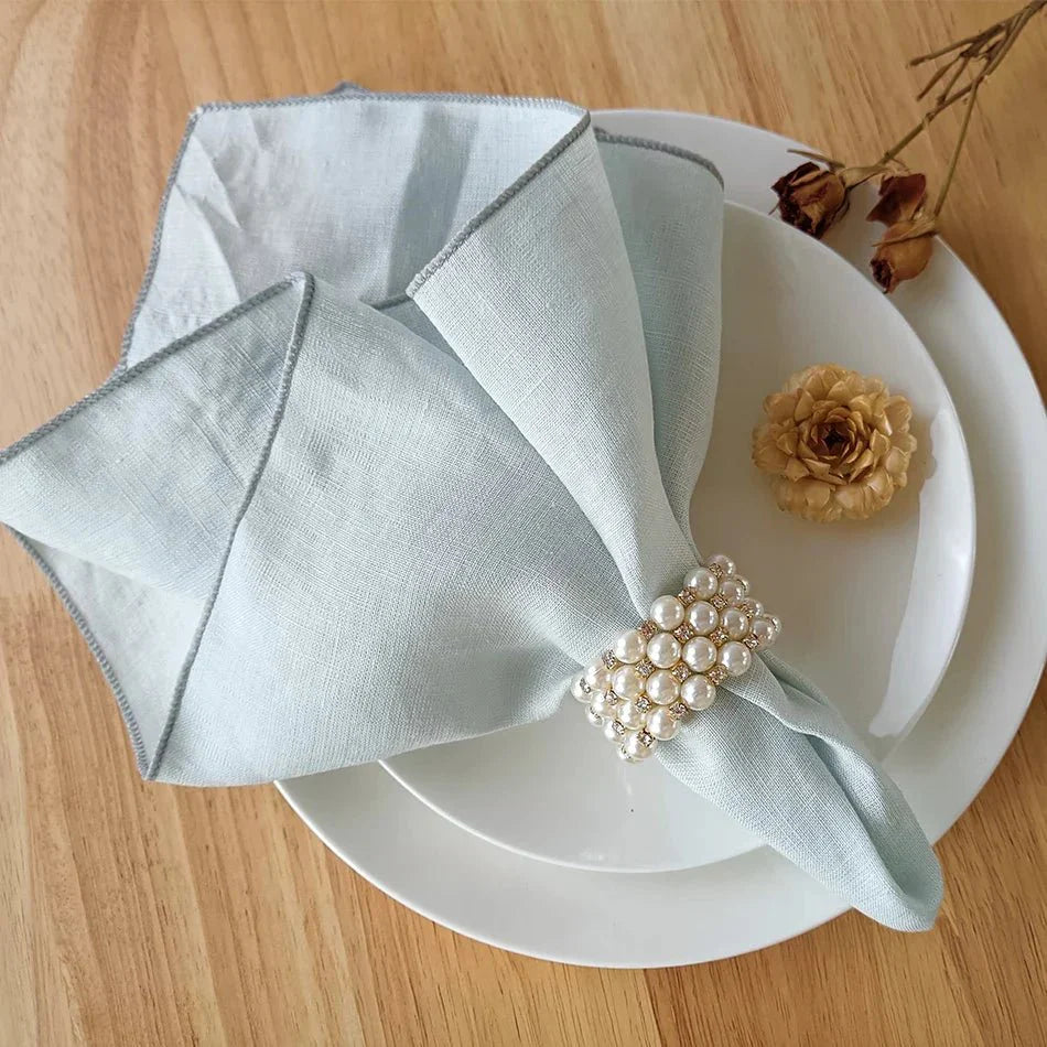 NATURALTHREAD – Elegant 100% Linen Table Napkins for Effortless Dining