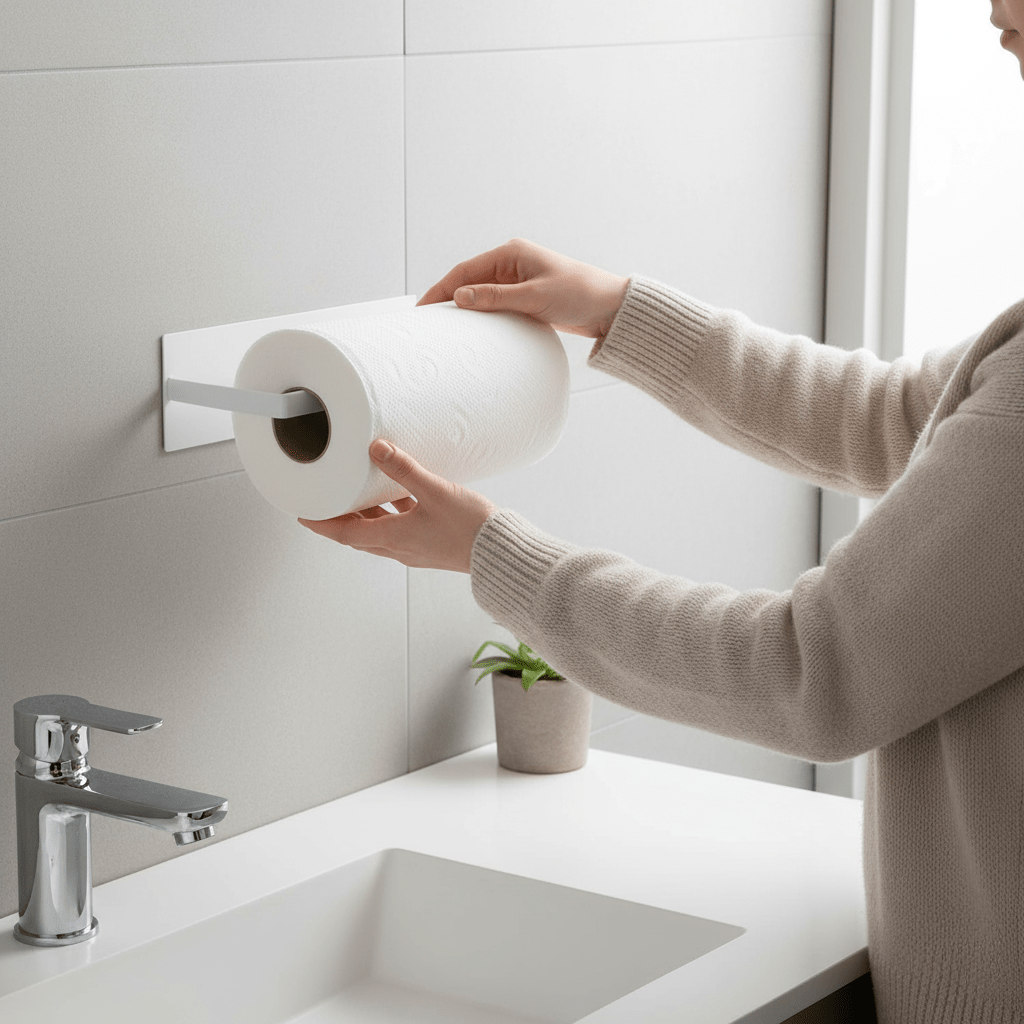 NeatHold – Space-Saving Mounted Paper Towel Holder with Durable Iron Design
