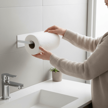 NeatHold – Space-Saving Mounted Paper Towel Holder with Durable Iron Design