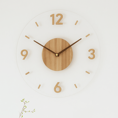 NORDORA – Silent Scandinavian Wall Clock Made of Natural Wood
