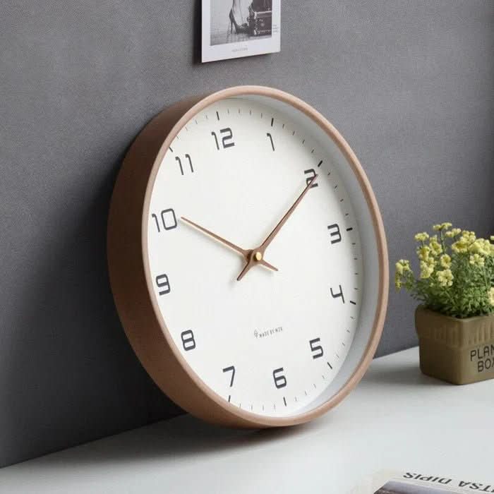 NordicTimber – Wooden Wall Clock with Silent Movement