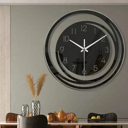 NordicTime Acrylic Wall Clock – Silent 3D Geometric Design for Modern Homes