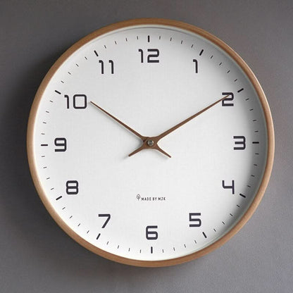 LUNDTIME – Silent Wooden Wall Clock with Scandinavian Design