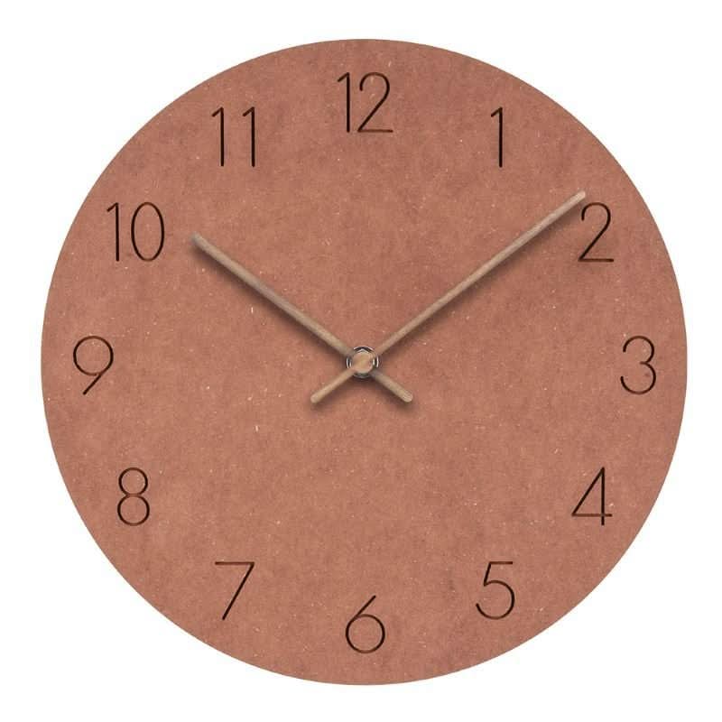 NORDILO – Silent Scandinavian Wall Clock in Natural Wood for Modern Interiors
