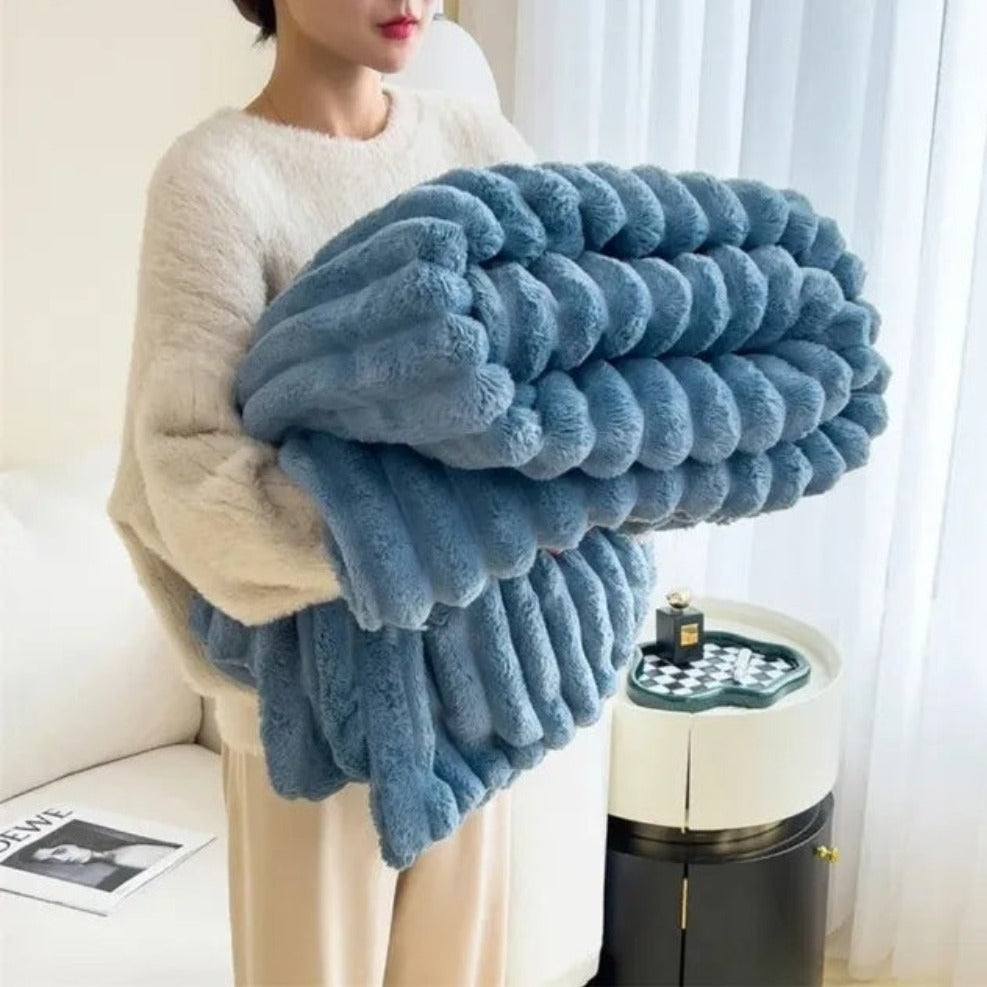 Cozy Striped Throw Blanket