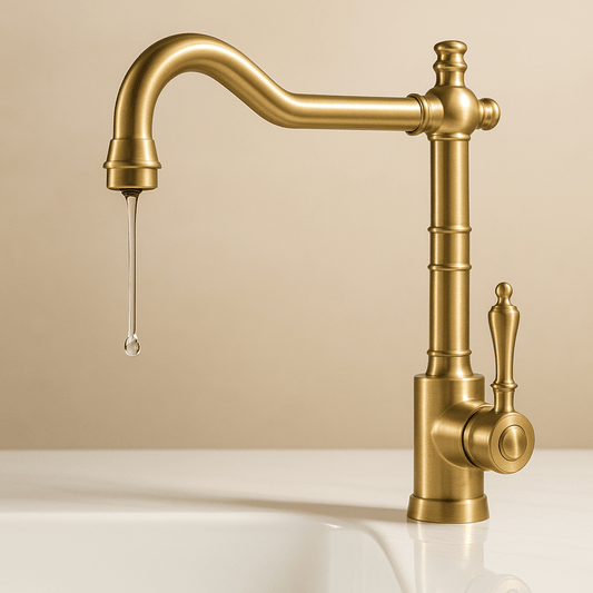 ORNAVIA – Gold Kitchen Faucet with Swiveling Spout & Vintage Design